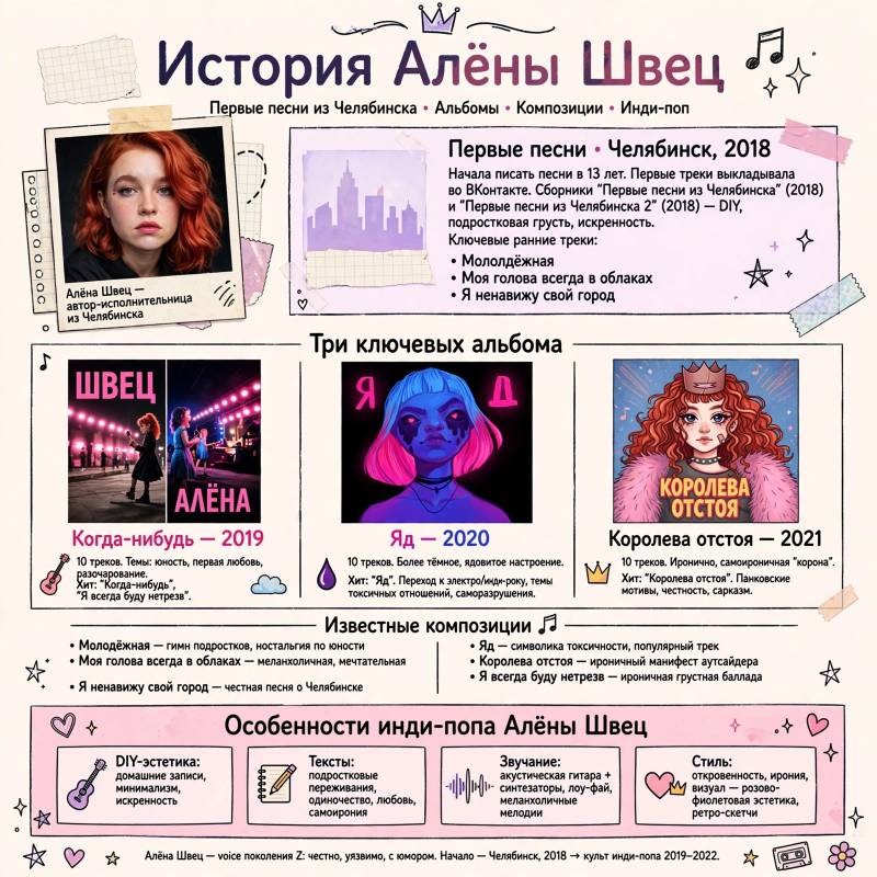 Алёна Швец: от домашних песен к узнаваемому инди-попу