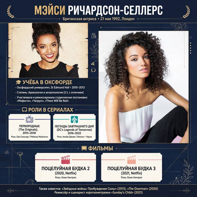 Биография Мэйси Ричардсон-Селлерс: от Оксфорда до «Легенд завтрашнего дня»