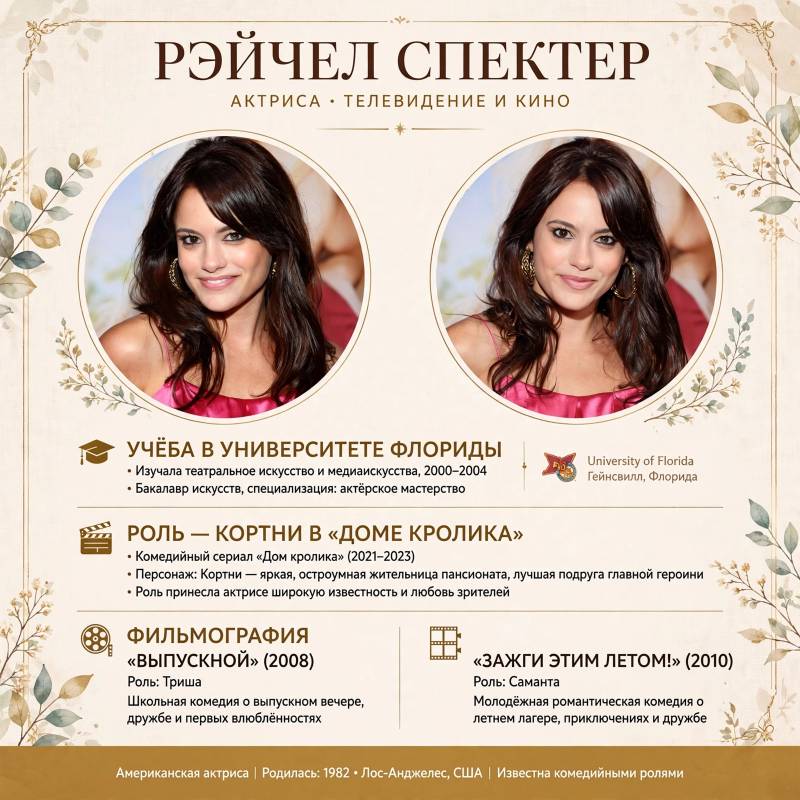 Биография Рэйчел Спектер: главные роли и путь в кино