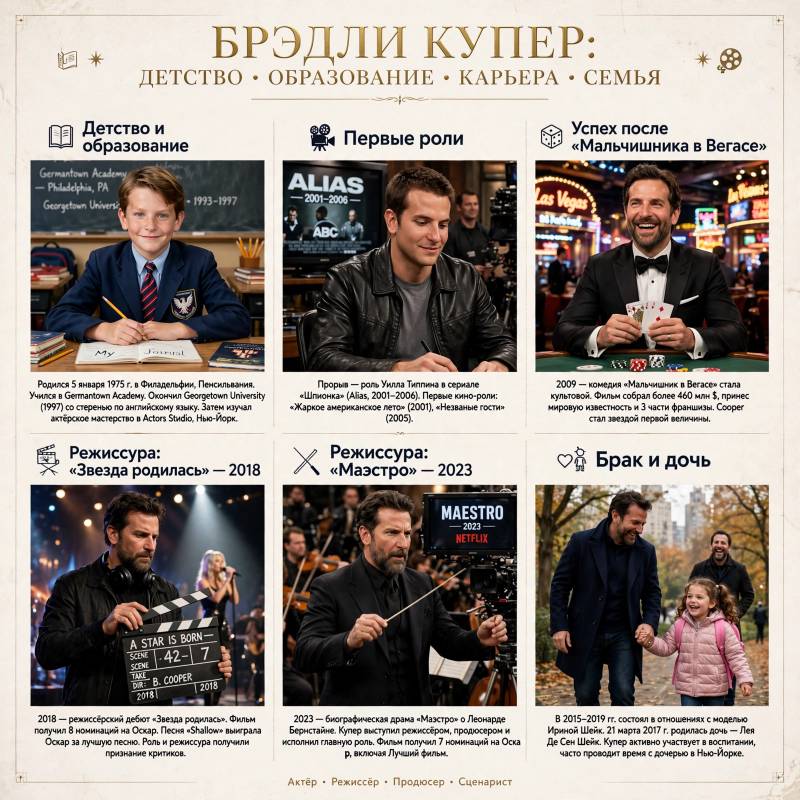Брэдли Купер: биография, личная жизнь и путь к славе
