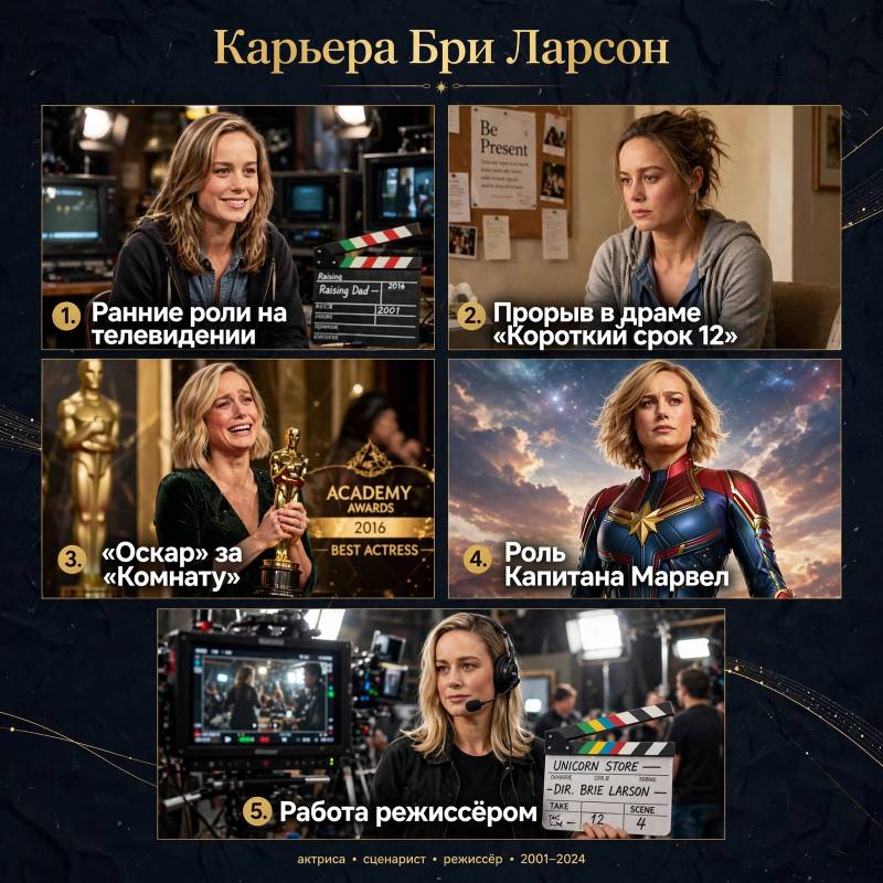 Бри Ларсон: от детских ролей до «Оскара» и «Капитана Марвел»