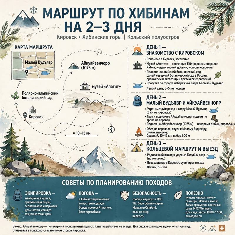 Что посмотреть в Хибинах: маршрут по горам, озёрам и Кировску