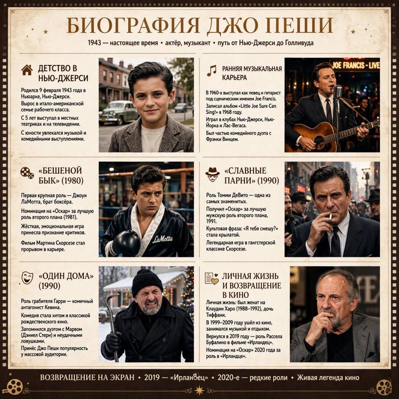 Джо Пеши: биография, личная жизнь и путь к славе