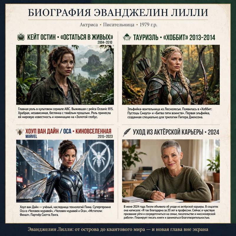 Эванджелин Лилли: от «Остаться в живых» до роли Осы в Marvel