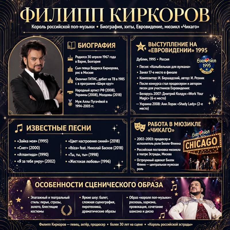 Филипп Киркоров: главные песни, карьера и факты о певце