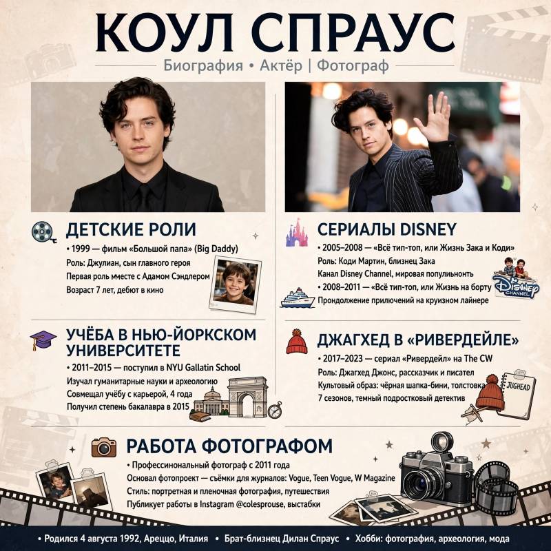 Как Коул Спраус стал звездой: от детских ролей до «Ривердейла»