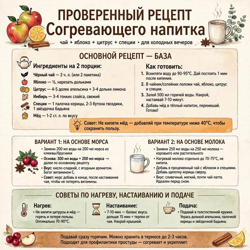 Как приготовить согревающий напиток: проверенный способ и полезные советы