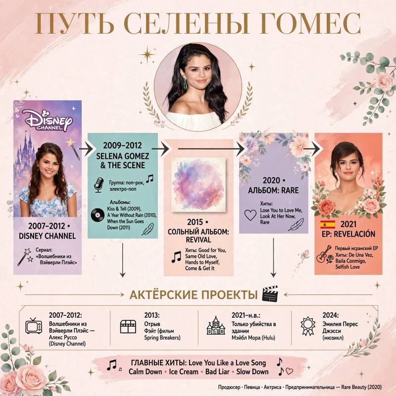Как Селена Гомес пришла к успеху: главные хиты и творческий путь