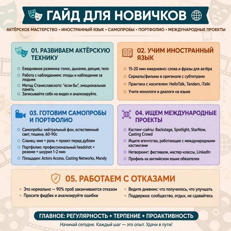 Как стать актером мирового уровня: пошаговый гайд для новичков