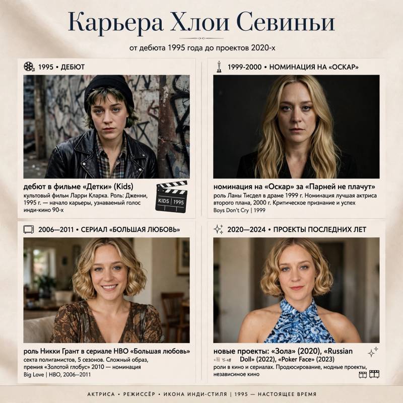 Карьера Хлои Севиньи: от «Деток» до «Большой любви» и «Вражды»