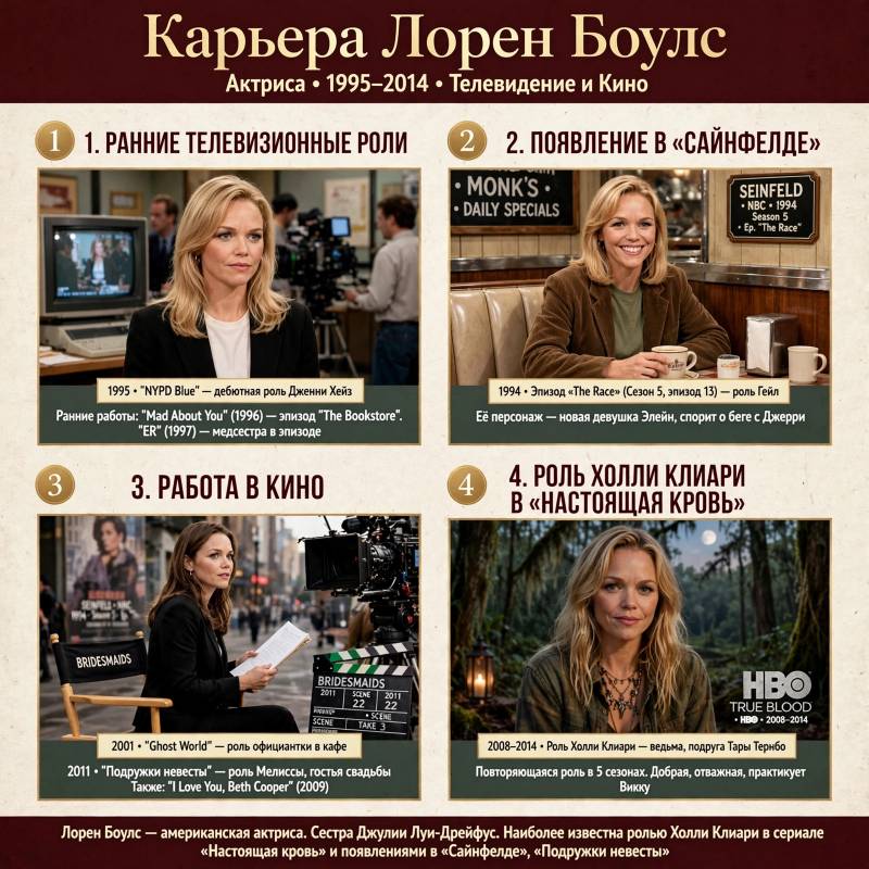 Карьера Лорен Боулс: от первых ролей до «Настоящей крови»
