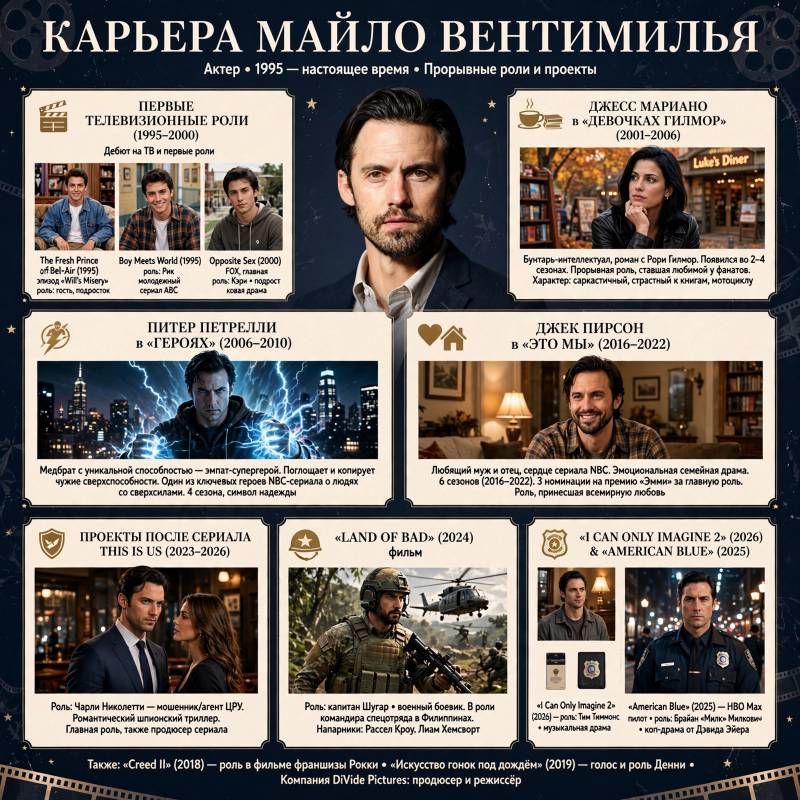 Карьера Майло Вентимилья: от первых ролей до известных проектов