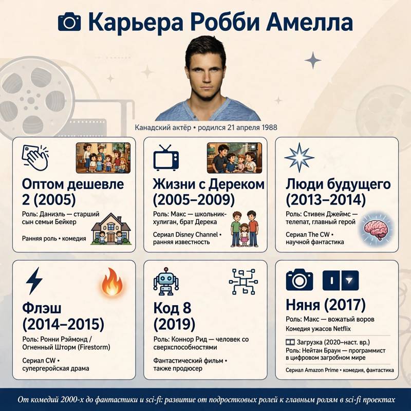 Карьера Робби Амелла: от первых ролей до известных проектов