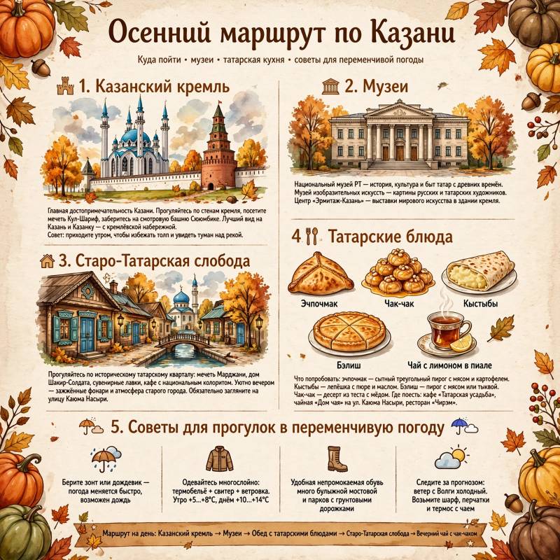 Казань осенью: что посмотреть, где согреться и что попробовать