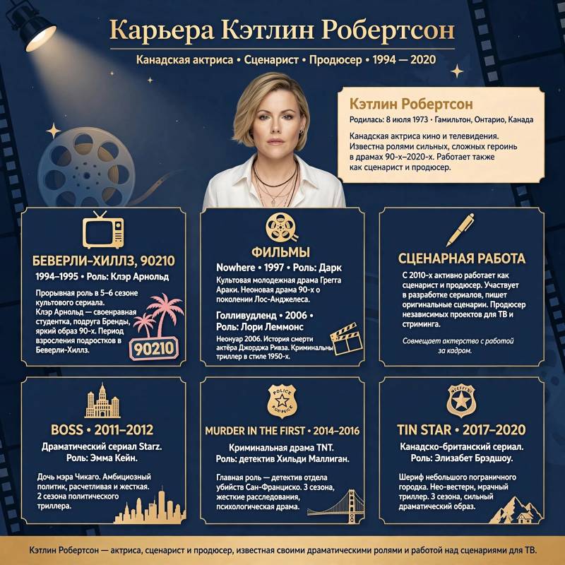 Кэтлин Робертсон: от «Беверли-Хиллз, 90210» к собственным сценариям