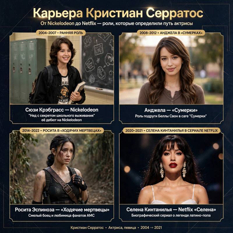 Кристиан Серратос: от подросткового ситкома до роли Селены Кинтанильи