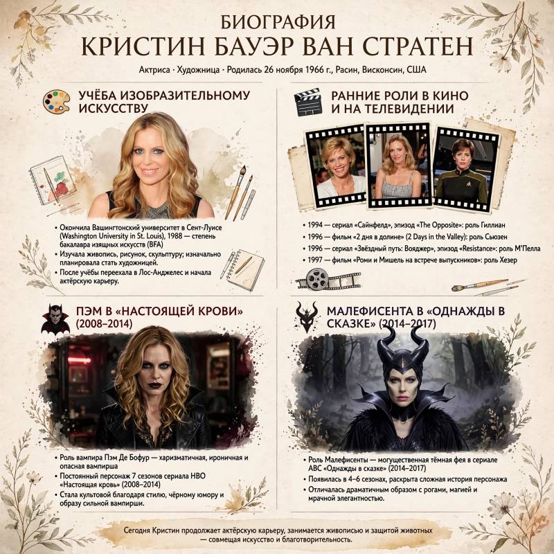 Кристин Бауэр: от изобразительного искусства к ролям Пэм и Малефисенты