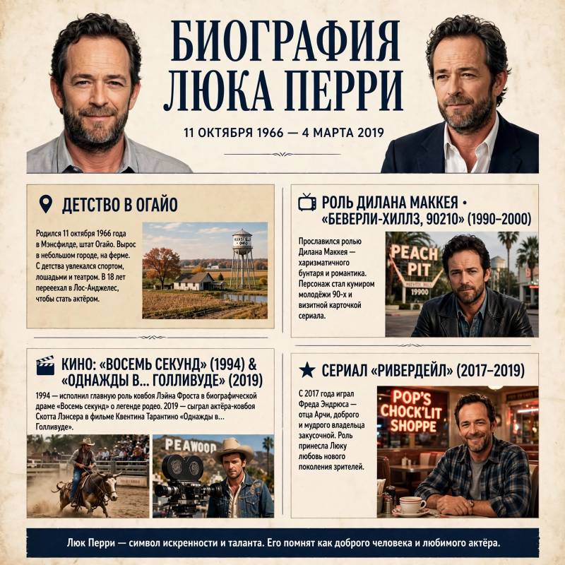 Кто такой Люк Перри: Дилан из «Беверли-Хиллз, 90210» и другие роли