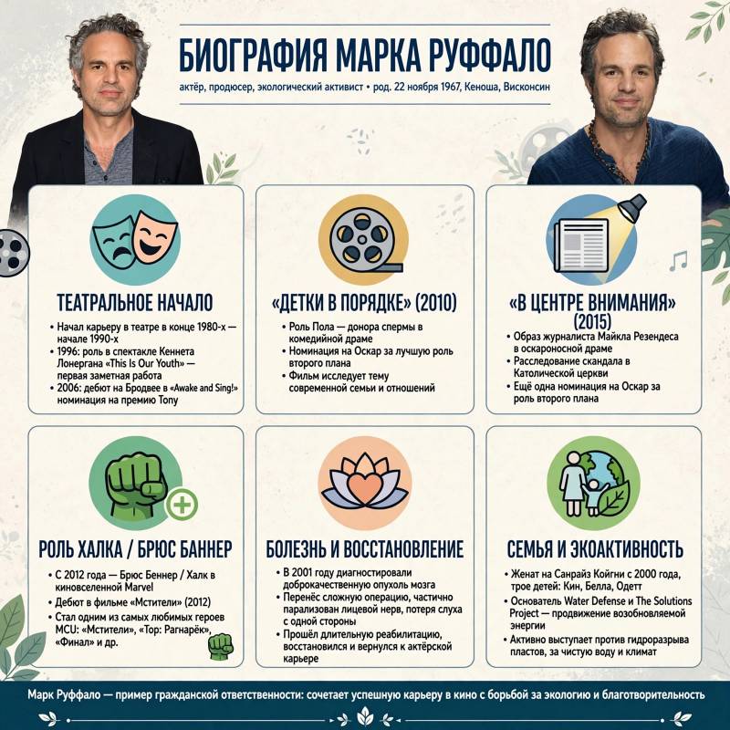 Марк Руффало: биография, личная жизнь и путь к славе