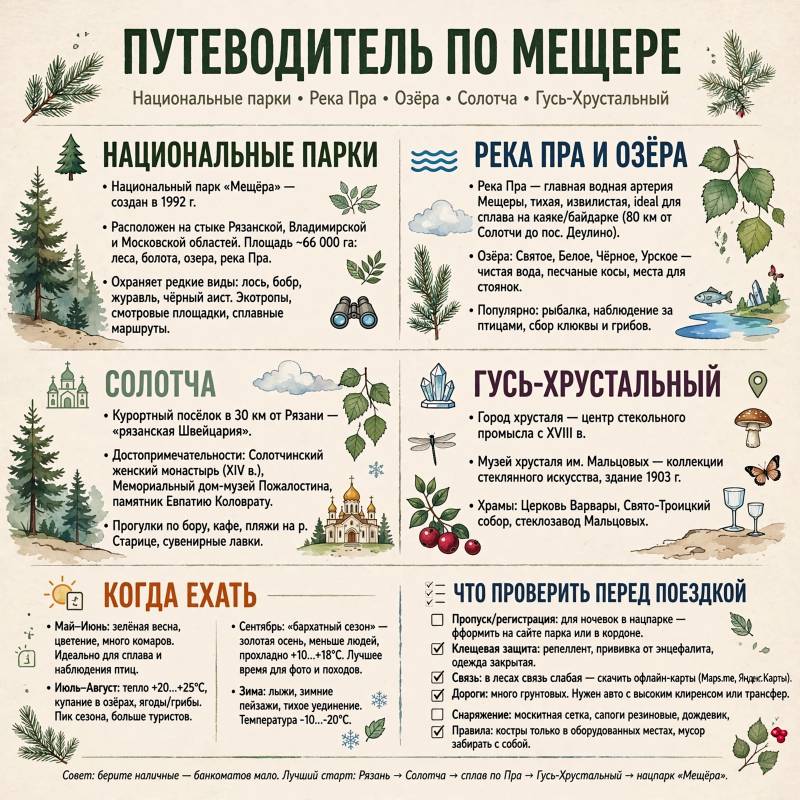 Мещера: главные места, сезон для путешествия и советы туристам