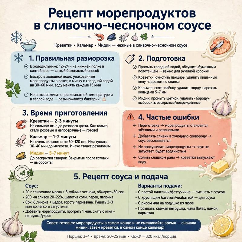 Морепродукты в домашних условиях: рецепт и тонкости приготовления
