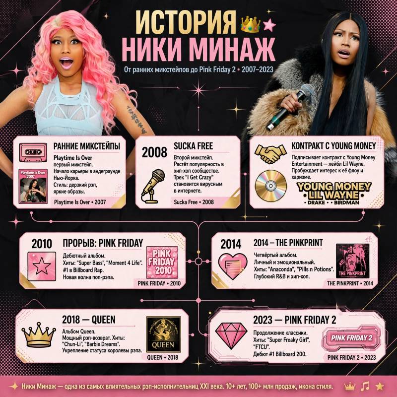 Ники Минаж: путь от микстейпов до Pink Friday 2