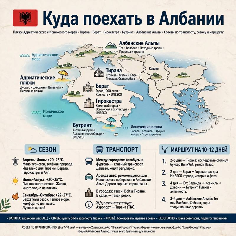 Отдых в Албании: куда поехать и как спланировать поездку