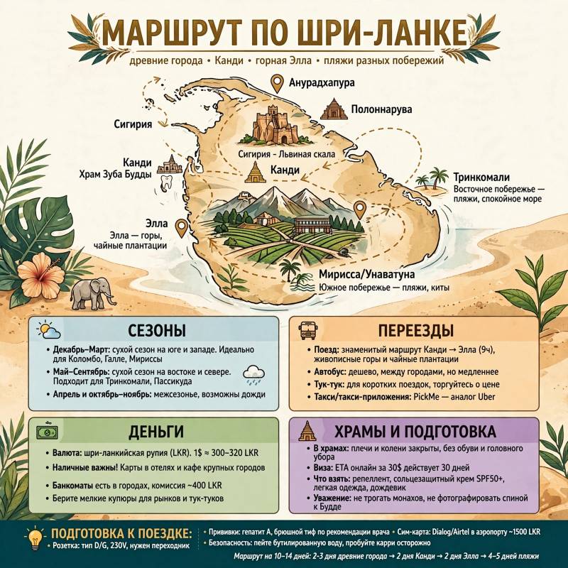 Отдых в Шри-Ланке: куда поехать и как спланировать поездку