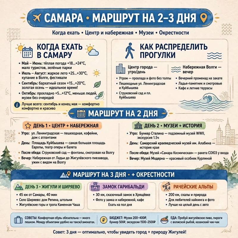 Поездка в Самару: когда ехать и что включить в маршрут