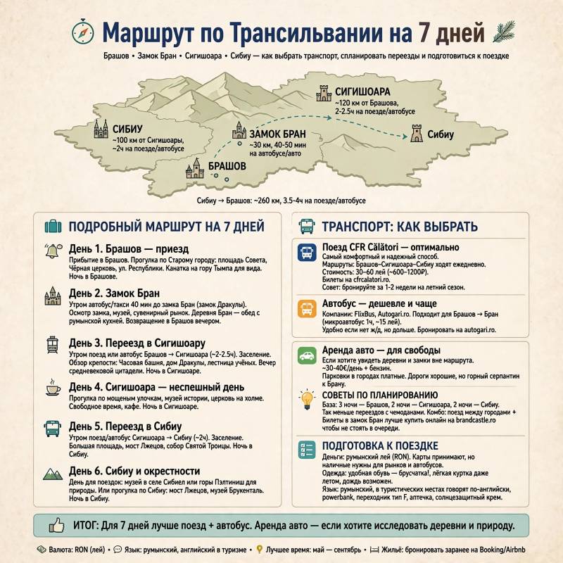 Путешествие по Трансильвании: маршрут, транспорт и полезные детали