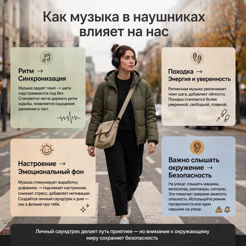 Саундтрек к твоему луку: почему в наушниках походка становится увереннее