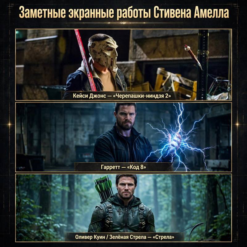 Стивен Амелл в кино: от Кейси Джонса до «Кода 8»