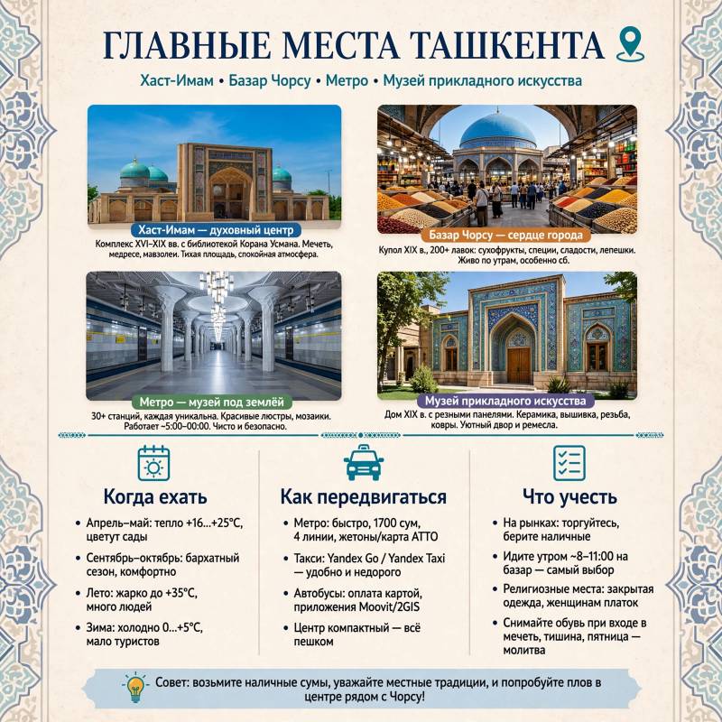 Ташкент: главные места, когда ехать и что учесть туристу