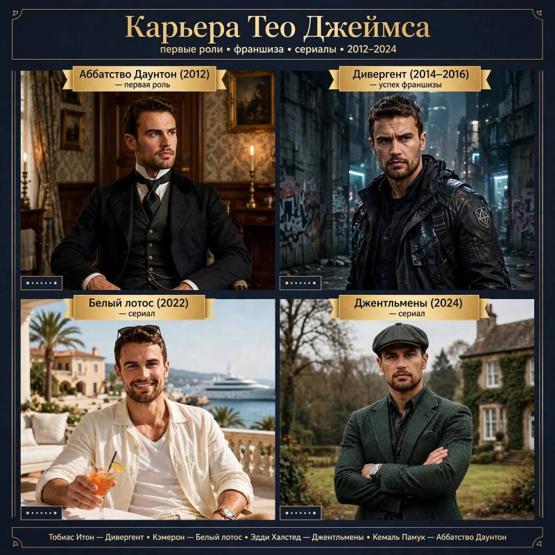 Тео Джеймс: от «Аббатства Даунтон» до «Белого лотоса»