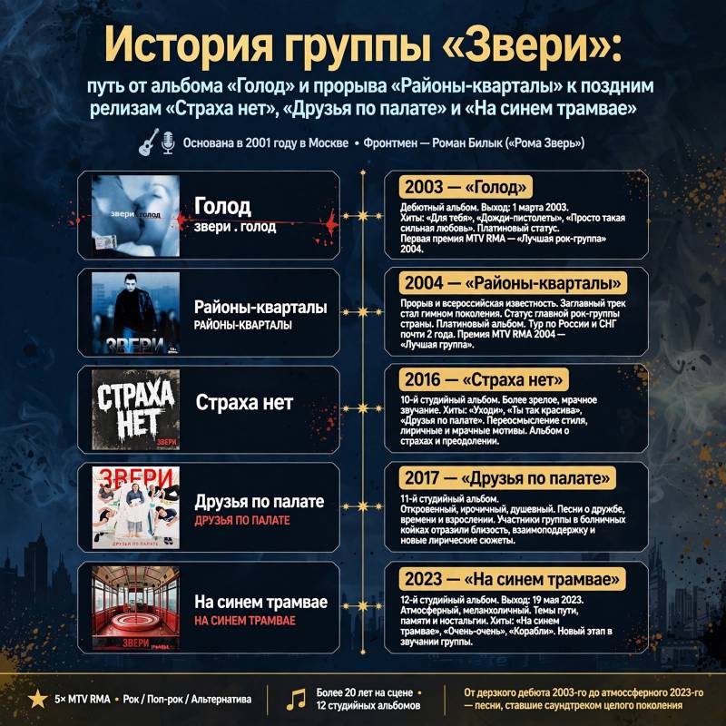 «Звери»: как группа прошла путь от «Голода» до «На синем трамвае»